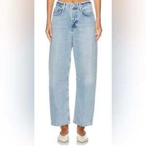 Citizens of Humanity Miro Relaxed Barrel Leg Jeans Gemini Light Wash Blue 23